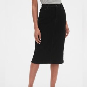 black denim pencil skirt